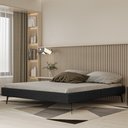 Ver imagem 2 de Cama Casal Queen 165cm Pés Metálicos Elisa S05 Linho Preto - Mpozenato