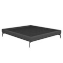 Ver imagem 1 de Cama Casal Queen 165cm Pés Metálicos Elisa S05 Linho Preto - Mpozenato