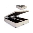 Ver imagem 3 de Cama Box Base Báu Casal Bipartido Sintético Bege com Pistões a Gás
