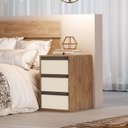 Ver imagem 1 de Mesa de Cabeceira 3 Gavetas 