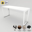 Ver imagem 5 de Mesa Escrivaninha Industrial 1,50m Ameixa Pre Pés Metal F5
