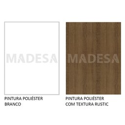 Guarda-roupa Solteiro Madesa Denver 2 Portas de Correr com Pés - Branco/rustic - 8