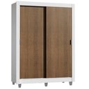 Ver imagem 3 de Guarda-roupa Solteiro Madesa Denver 2 Portas de Correr com Pés - Branco/rustic