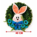 Ver imagem 4 de Guirlanda de Páscoa Decoração Cabeça de Coelho Arranjo 40cm