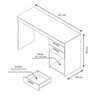 Escrivaninha para escritório 2 gavetas Office Notável - Branco - 2