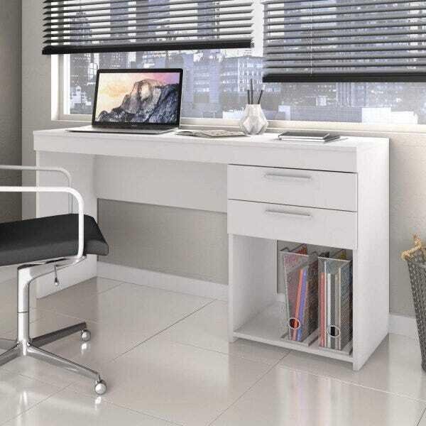 Escrivaninha para escritório 2 gavetas Office Notável - Branco - 1