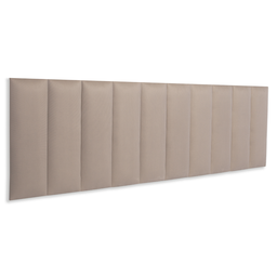 Cabeceira King Modulada Reta Cama Box Suede Bege - 1