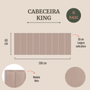 Ver imagem 3 de Cabeceira King Modulada Reta Cama Box Suede Bege