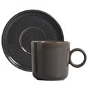 Ver imagem 4 de Jogo 6 Xícaras de Chá Café com Pires 150ml Cerâmica Porto Brasil Azul Escuro Basic Dove Mesa