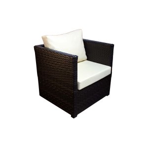 Poltrona Madri com Tecido Impermeável em Alumínio para Área, Piscina, Jardim, Edícula - Capuccino