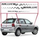 Ver imagem 1 de Kit Faixa Lateral + Adesivo Traseiro Gol Rallye G4 Preto Teu Adesivo