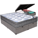 Ver imagem 1 de Cama Box Baú e Colchão Iso Superpocket Molas Ensacadas Queen Ortobom: Cinza