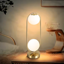 Ver imagem 2 de Luminária Abajur 43x20cm Jabuticaba 2 Globos Kjtd-697-gold Gimpo + 1 Lâmpada 12w Led Bivolt