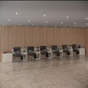 Ver imagem 7 de Conjunto de Escritório Smart 5 Livreiro 2 Buffet e 6 Mesas 90cm - Off White e Cedro