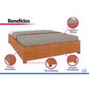 Ver imagem 4 de Cama Box Tcil Casal Mônaco Madeirado. Suporte 200kg Cinamomo