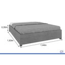 Ver imagem 3 de Cama Box Tcil Casal Mônaco Madeirado. Suporte 200kg Cinamomo