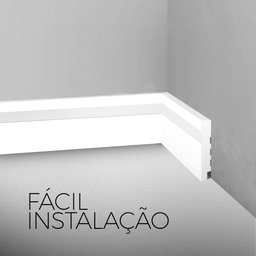 Kit 20 Barras Rodapé Poliestireno 7cm Frisado Branco 2m Rm Decor - 3