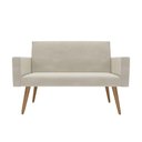 Ver imagem 3 de Kit Sófa 2 Lugares e 2 Poltronas para Sala de Estar Recepção Bege