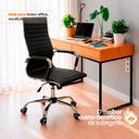 Ver imagem 2 de Kit 6 Cadeiras Escritório Esteirinha Alta Giratória Ergonômica para Escritório Preto