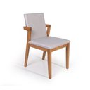 Ver imagem 2 de Conjunto 6 Cadeiras Estofadas Luna Cinza Claro