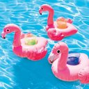 Ver imagem 2 de Kit com 3 Porta Copo Flamingo Inflável Piscina Mar Drink Holders Intex 33x25cm Intex