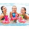 Kit com 3 Porta Copo Flamingo Inflável Piscina Mar Drink Holders Intex 33x25cm Intex - 3