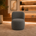 Ver imagem 2 de Poltrona Decorativa Bia Orgânica Boucle Recepção Sala Estar Quarto