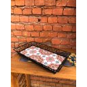 Ver imagem 2 de Bandeja de Mesa Retangular em Ferro com Ladrilhos