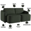 Ver imagem 4 de Sofá Cama para Sala de Estar 2 Lugares 216cm Montserrat K01 Veludo Verde - Lyam Decor