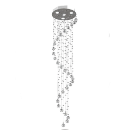 Lustre Espiral Grande Para Vão De Escadas:110V/220V/ESPELHADO/1,50M - 1