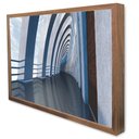 Ver imagem 1 de Quadro Decorativo Caixa Alta com Vidro Arquitetura Corredor Minimalista TaColado Moldura Madeira 90