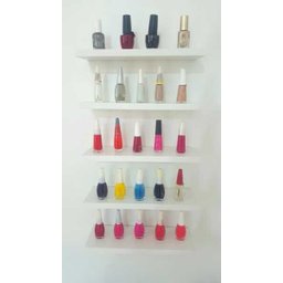 Kit Mesa Manicure Gaveta 84x80 + Carrinho Esmalteiro na Cor Branca - 3
