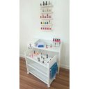 Ver imagem 4 de Kit Mesa Manicure Gaveta 84x80 + Carrinho Esmalteiro na Cor Branca