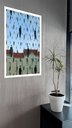 Ver imagem 1 de Quadro Decorativo René Magritte Golconda 1953 - 70x50cm:moldura Branca