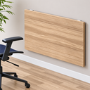Ver imagem 5 de Mesa de Parede Dobrável Suspensa com Suporte 68x36 Castanho