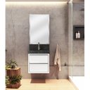 Ver imagem 1 de Lavatório em Porcelanato para Banheiro 50cm Top com Cuba Esculpida Yescasa Preto/Black