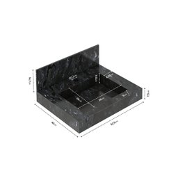 Lavatório em Porcelanato para Banheiro 50cm Top com Cuba Esculpida  - 3