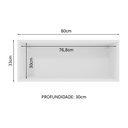 Ver imagem 2 de Armário Aéreo 80 cm Nicho Aberto para Cozinhas Lux, Glamy, Agata, Stella Branco Madesa