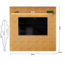 Ver imagem 4 de Painel Ripado para TV até 75 Polegadas com MDF 250cmx240cm Led Trento Marrom Cedro