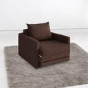 Ver imagem 4 de Poltrona Sofá Cama Solteiro 85cm Trento Marrom Estofama