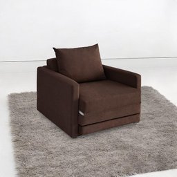 Poltrona Sofá Cama Solteiro 85cm Trento Marrom Estofama - 4