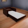 Poltrona Sofá Cama Solteiro 85cm Trento Marrom Estofama - 3