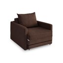 Ver imagem 2 de Poltrona Sofá Cama Solteiro 85cm Trento Marrom Estofama