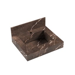 Lavatório em Porcelanato para Banheiro 50cm Top com Cuba Esculpida Blu - 2