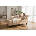 Ver imagem 2 de Recamier Decorativo Divã Styllus Lado Esquerdo Couro Bege