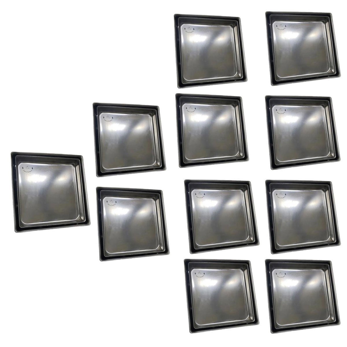 Ralo Oculto Invisivel 10X10 Anti Odor Insetos Kit 11 Unidades Quadrado Casa Banheiro Lavanderia Lava - 1