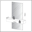 Ver imagem 2 de Aparador Suspenso com Espelho 1 Gaveta 100% MDF Freijó Off White 110cm Marrom