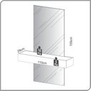 Ver imagem 2 de Aparador Suspenso com Espelho 1 Gaveta 100% MDF