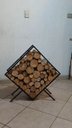 Ver imagem 3 de Porta Lenha 78cm Lareira Suporte Organizador Grande de Ferro