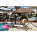 Ver imagem 3 de Espreguiçadeira para Piscina Tela Sling Branca Alumínio Marrom